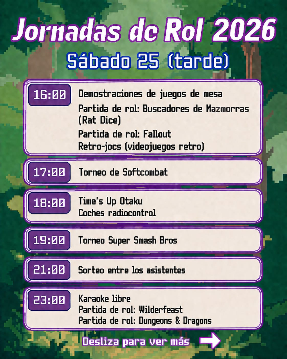 horari dissabte vesprada